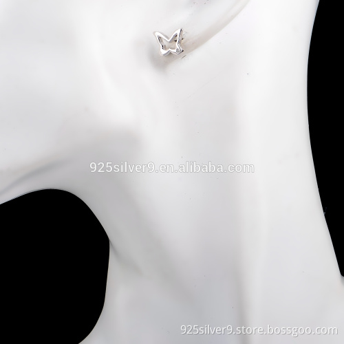 925 sterling silver cubic zirconia butterfly earings
